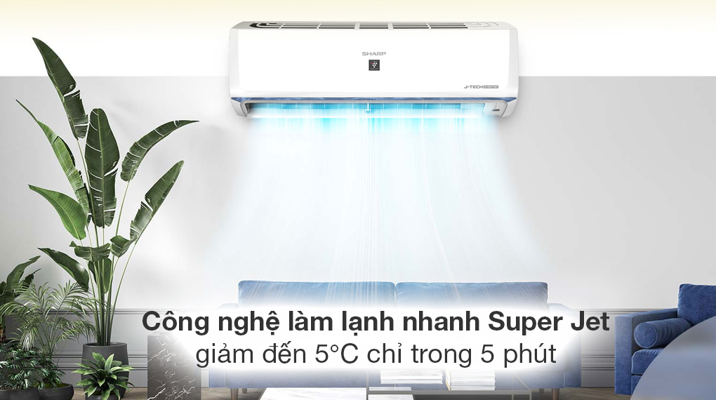 Máy lạnh Sharp Inverter 1 HP AH-XP10BSW - Công nghệ làm lạnh Máy lạnh Sharp Inverter 1 HP AH-XP10BSW - Công nghệ làm lạnh