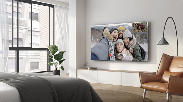 Gọi video trực tuyến - Google Tivi TCL 4K 75 inch 75P755 Pro