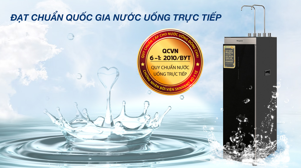 Máy lọc nước RO nóng nguội lạnh Hydrogen Kangaroo KG12A8 12 lõi - Chứng nhận Máy lọc nước RO nóng nguội lạnh Hydrogen Kangaroo KG12A8 12 lõi - Chứng nhận