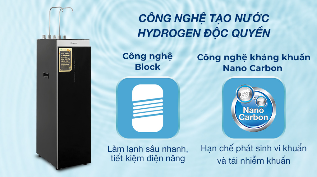 Máy lọc nước RO nóng nguội lạnh Hydrogen Kangaroo KG12A8 12 lõi - Công nghệ Máy lọc nước RO nóng nguội lạnh Hydrogen Kangaroo KG12A8 12 lõi - Công nghệ