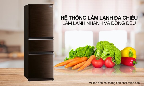 Tủ lạnh Mitsubishi Electric Inverter 330 lít MR-CX41ER-BRW-V