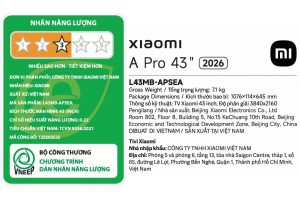 Google Tivi QLED Xiaomi A Pro 4K 43 inch L43MB-APSEA