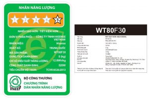 Máy giặt Hisense 8 kg WT80F30