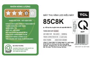 Google Tivi QD-Mini LED TCL AI 4K 85 inch 85C8K