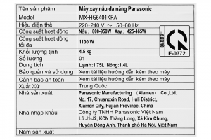 Máy làm sữa hạt đa năng Panasonic MX-HG6401KRA