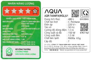 Tủ lạnh Aqua Inverter 480 lít AQR-TA546FA(WGL)U1