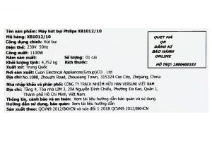 Máy hút bụi dạng hộp Philips XB1012/10