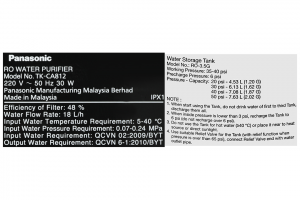 Máy lọc nước RO Panasonic TK-CA812M-VN 6 lõi