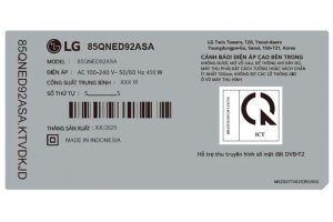 Smart Tivi QNED evo LG AI 4K 85 inch 85QNED92ASA