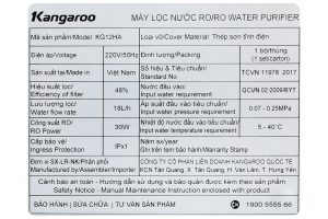 Máy lọc nước RO Hydrogen Kangaroo Sumire KG12HA 12 lõi