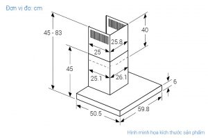 Máy hút mùi áp tường Bosch DWB67BK61T