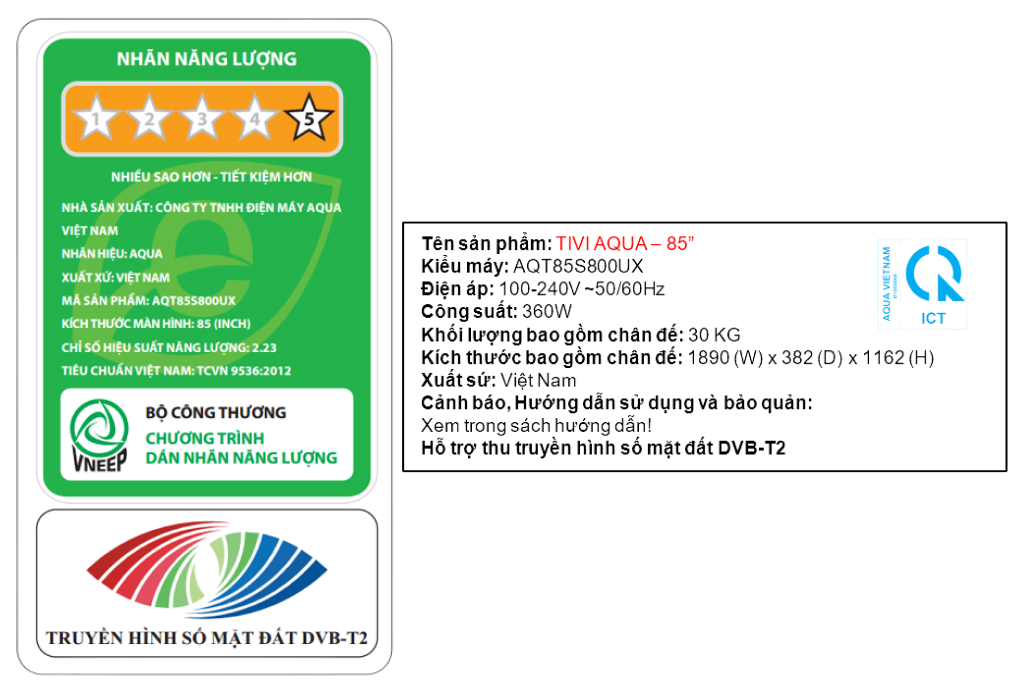 Google Tivi QLED Aqua 4K 85 inch AQT85S800UX Google Tivi QLED Aqua 4K 85 inch AQT85S800UX