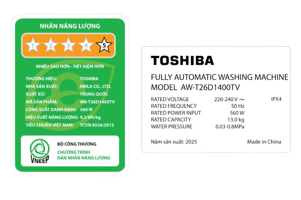 Máy giặt Toshiba Inverter 13 kg AW-T26D1400TV (MG) Máy giặt Toshiba Inverter 13 kg AW-T26D1400TV (MG)