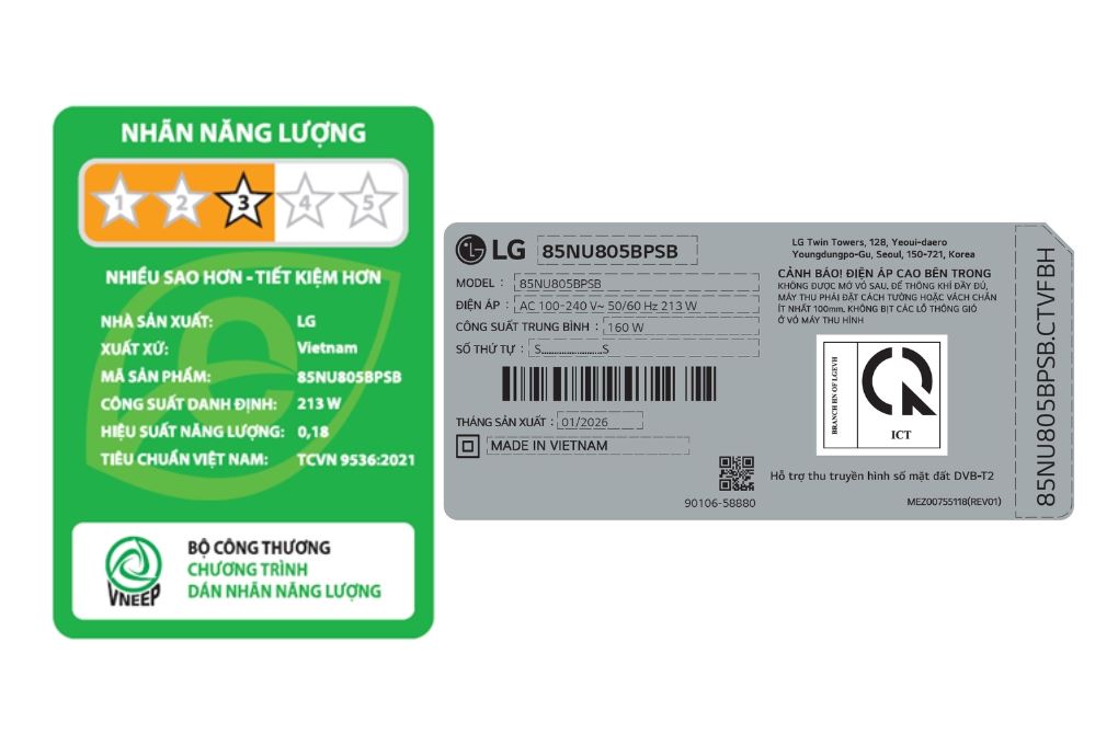 Smart Tivi LG AI 4K 85 inch 85NU805BPSB Smart Tivi LG AI 4K 85 inch 85NU805BPSB