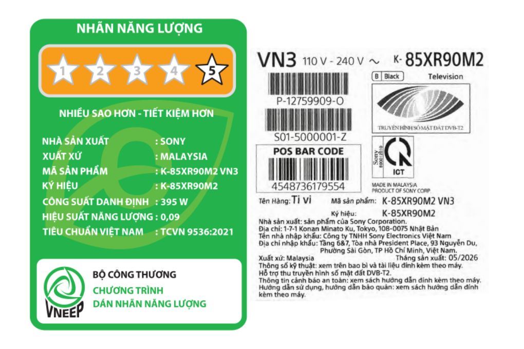Google Tivi True RGB Sony AI 4K 85 inch K-85XR90M2 Google Tivi True RGB Sony AI 4K 85 inch K-85XR90M2