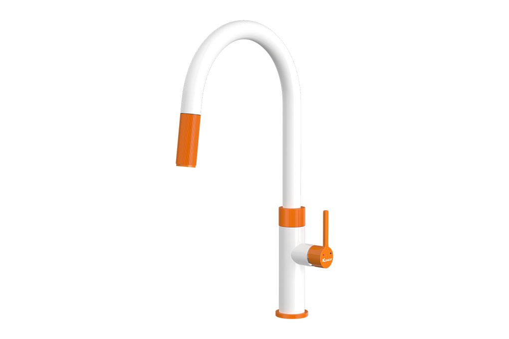 Vòi rửa bát dây rút Konox Lasi Orange Vòi rửa bát dây rút Konox Lasi Orange