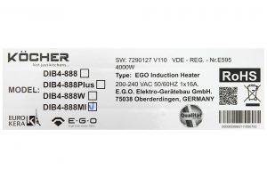 Bếp từ đôi lắp âm Kocher DIB4-888MI