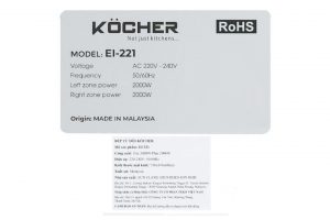Bếp từ hồng ngoại âm Kocher EI-221 4000W