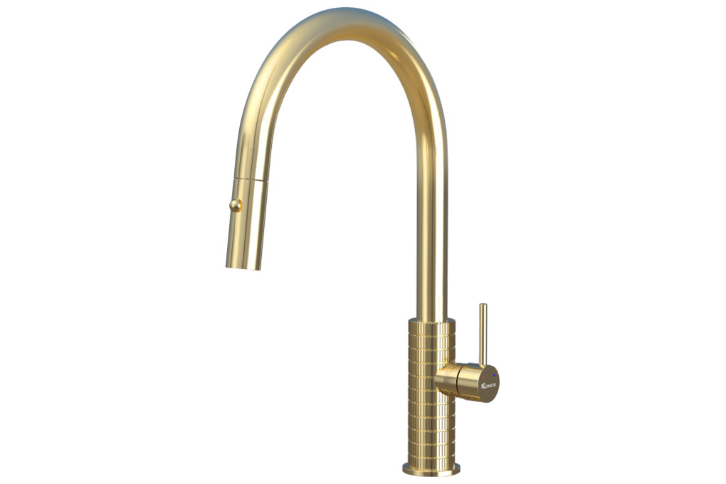 Vòi rửa bát dây rút Konox Venice Gold Vòi rửa bát dây rút Konox Venice Gold
