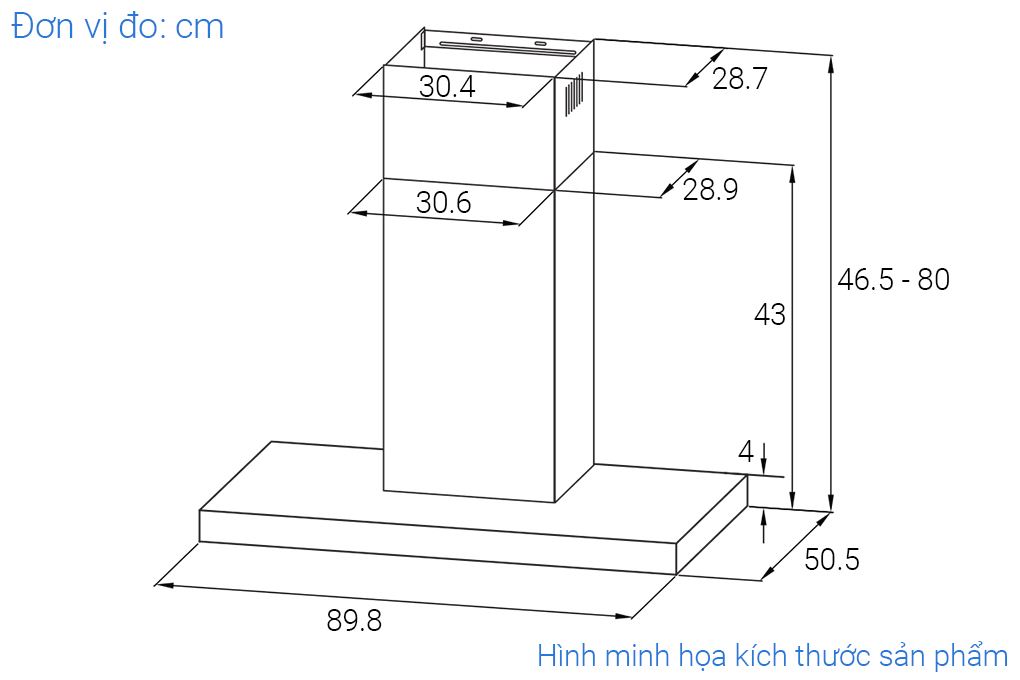Máy hút mùi áp tường Panasonic FV-TX9ADSYUE Máy hút mùi áp tường Panasonic FV-TX9ADSYUE