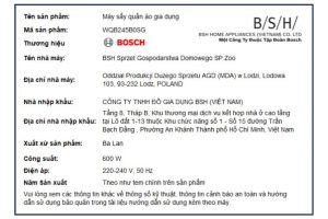 Máy sấy bơm nhiệt Bosch 9 kg WQB245B0SG