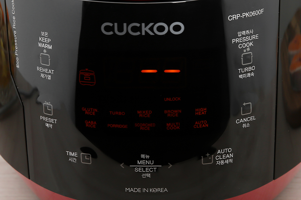 Nồi cơm điện tử áp suất Cuckoo 1.08 lít CRP-PK0600F/BKRDVN Nồi cơm điện tử áp suất Cuckoo 1.08 lít CRP-PK0600F/BKRDVN