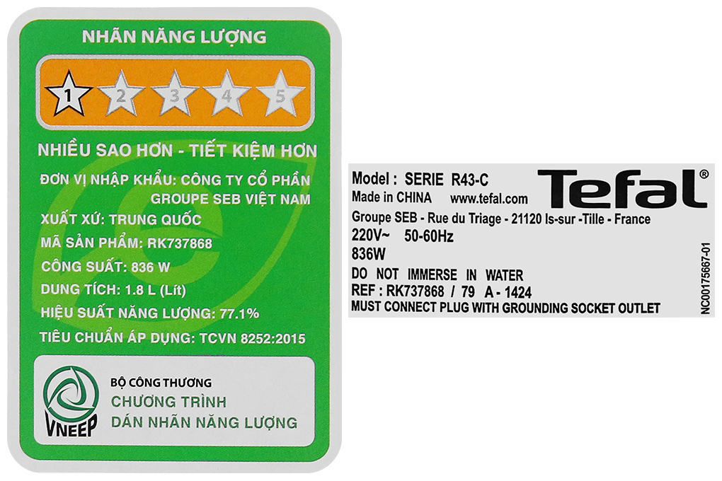 Nồi cơm điện tử Tefal 1.8 lít RK737868 Nồi cơm điện tử Tefal 1.8 lít RK737868