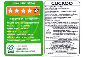 Nồi cơm nắp gài Cuckoo 3 lít CR-1713