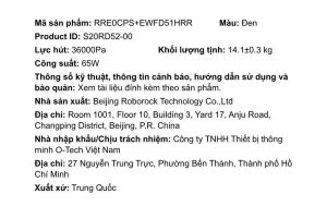 Robot hút bụi lau nhà Roborock Saros 20 Auto - Đen