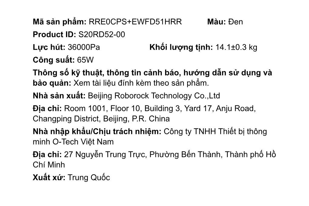 Robot hút bụi lau nhà Roborock Saros 20 Auto - Đen Robot hút bụi lau nhà Roborock Saros 20 Auto - Đen