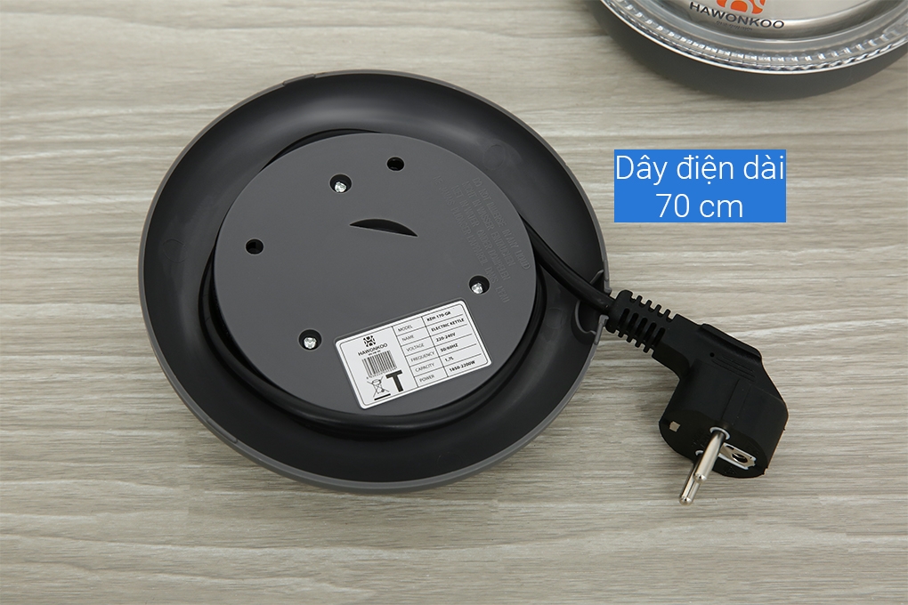 Bình đun siêu tốc Hawonkoo 1.7 lít KEH-170-GR Bình đun siêu tốc Hawonkoo 1.7 lít KEH-170-GR