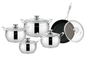 Bộ nồi inox 5 món dáng bầu Arber AN 06BB