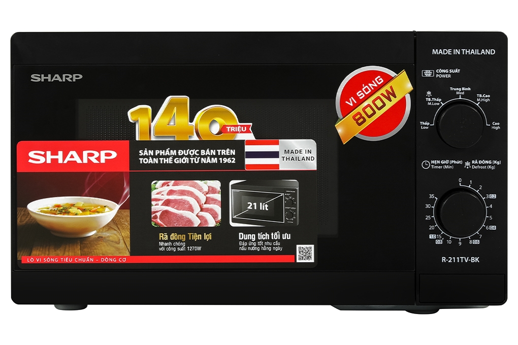 Lò vi sóng Sharp R-211TV-BK 21 lít Lò vi sóng Sharp R-211TV-BK 21 lít