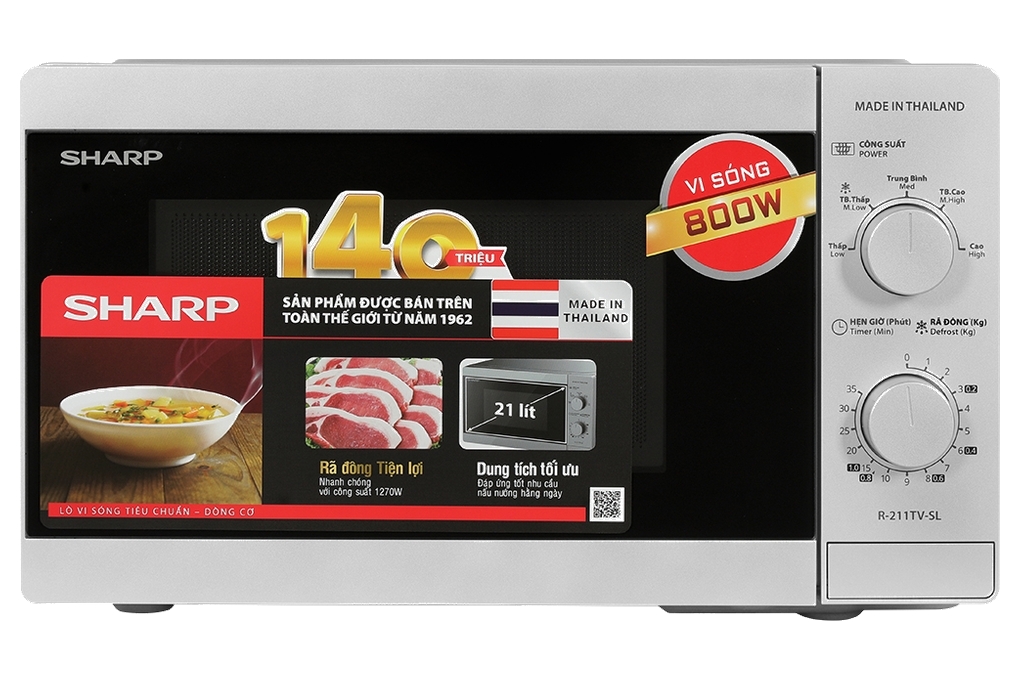 Lò vi sóng Sharp R-211TV-SL 21 lít Lò vi sóng Sharp R-211TV-SL 21 lít