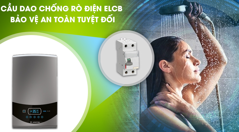 Cầu dao chống rò điện ELCB - Máy nước nóng Ariston ST45PE-VN 
