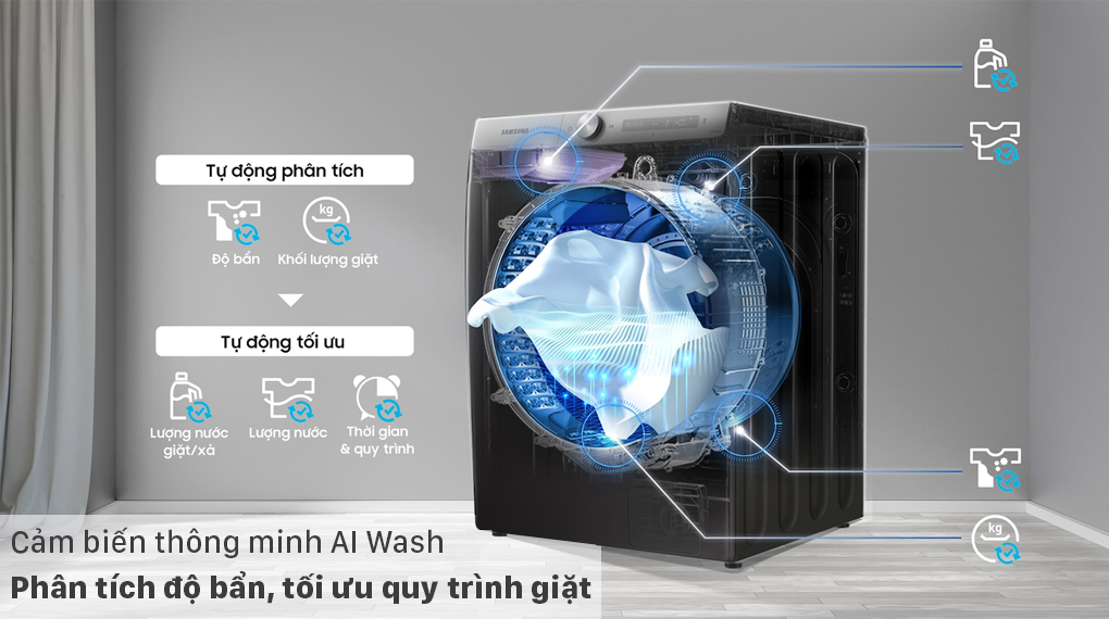 Máy giặt sấy Samsung Inverter 21 kg WD21T6500GV