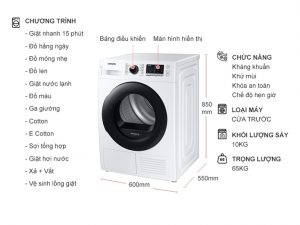 May Giat Samsung Inverter 10kg Ww10ta046ae