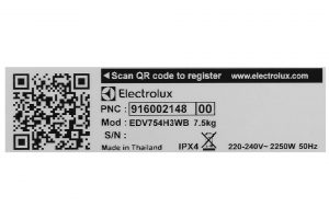 May Say Thong Hoi Electrolux 7 Kg Edv754h3wb