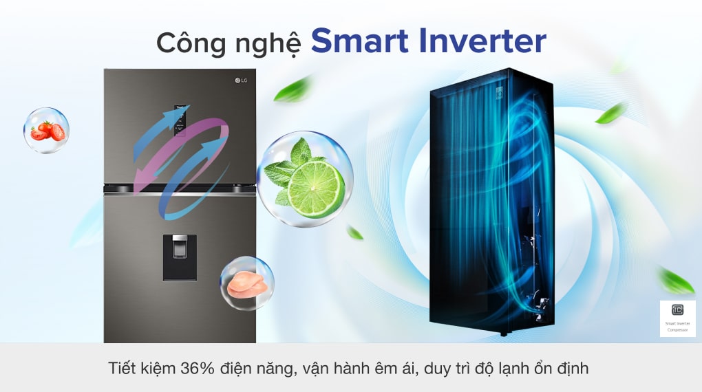 Tủ lạnh LG Inverter 374 lít GN-D372BLA