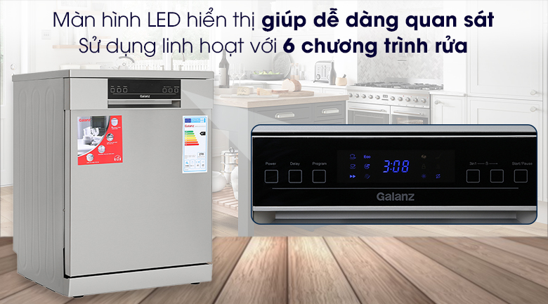 Máy rửa chén độc lập có sấy Galanz W60B1A401M-AE5(SS)