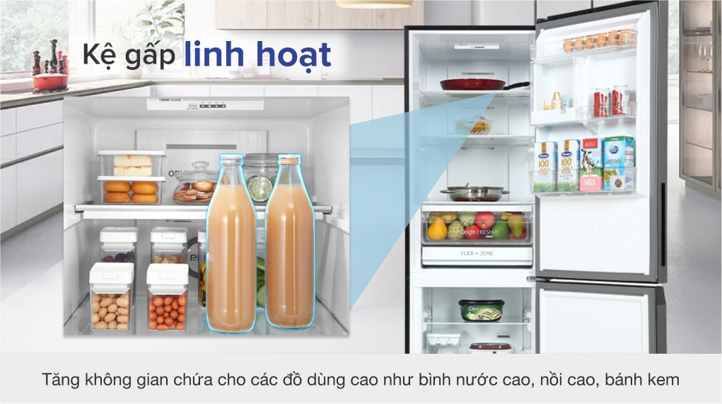 Tủ lạnh Toshiba Inverter 325 lít GR-RB410WE-PMV(37)-SG