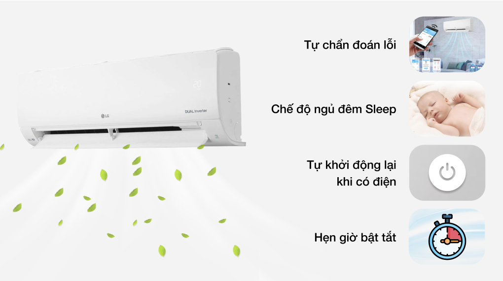 Máy lạnh 2 chiều LG Inverter 1 HP B10END1