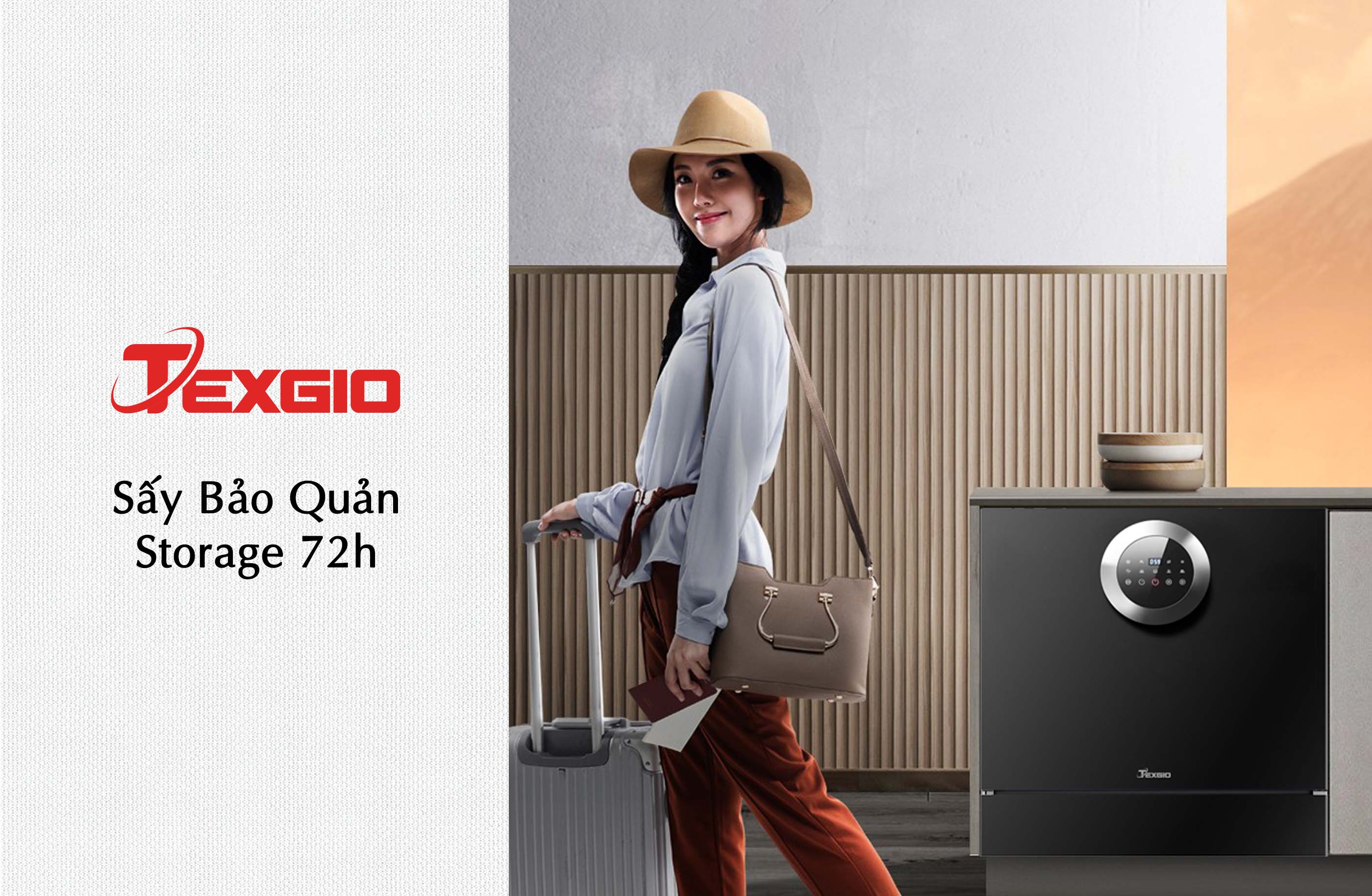 Máy rửa bát Texgio 11 Bộ TG-BI205 - Sấy Khí Nóng, Diệt Khuẩn UV