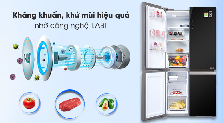 Tủ lạnh Aqua Inverter 549 lít AQR-IG636FM(GB)