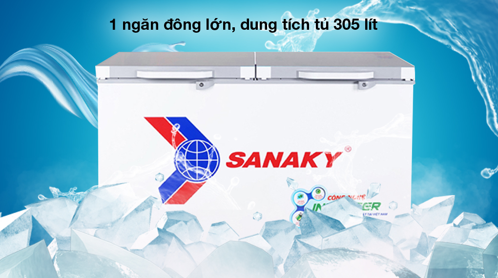 Tủ đông Sanaky Inverter 305 lít VH-4099A4K