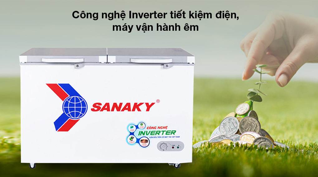 Tủ đông Sanaky Inverter 305 lít VH-4099A4K