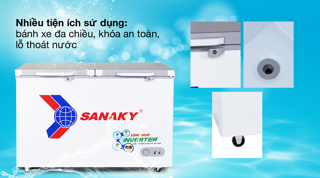 Tủ đông Sanaky Inverter 305 lít VH-4099A4K