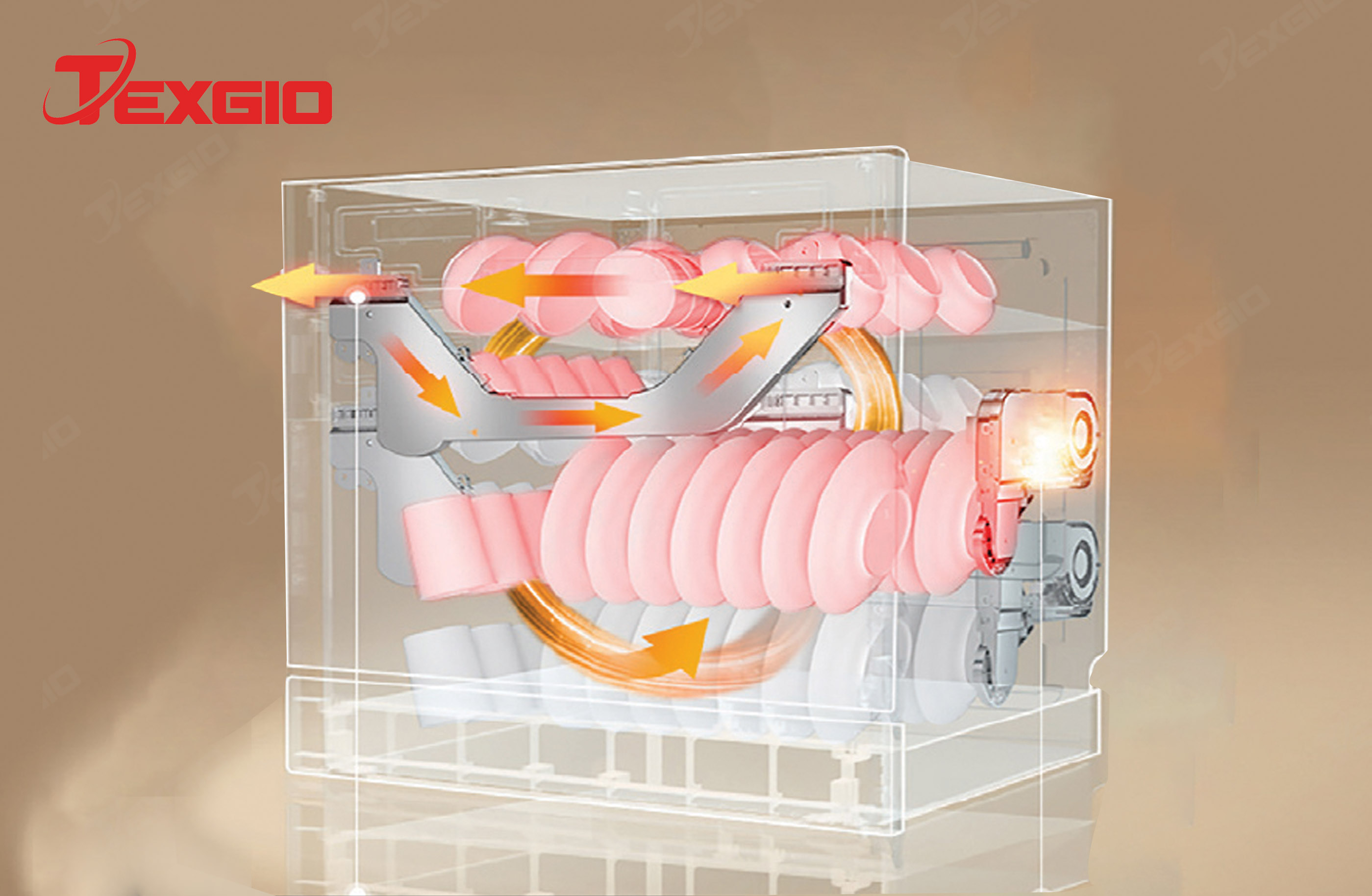 Máy rửa bát Texgio 11 Bộ TG-BI205 - Sấy Khí Nóng, Diệt Khuẩn UV