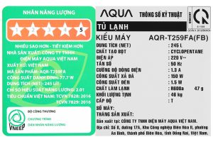 Tu Lanh Aqua Inverter 245 Lit Aqr T259fafb
