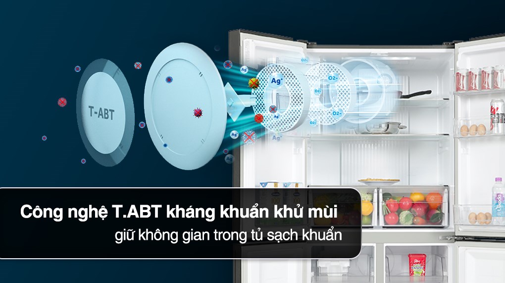 Tủ lạnh Aqua Inverter 456 lít AQR-M525XA(FB)